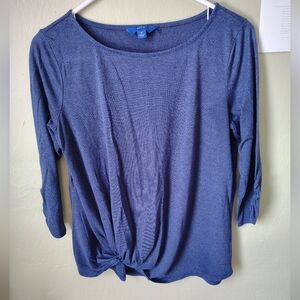 Apt. 9 Women's Medium 3/4 Sleeve Blue Top